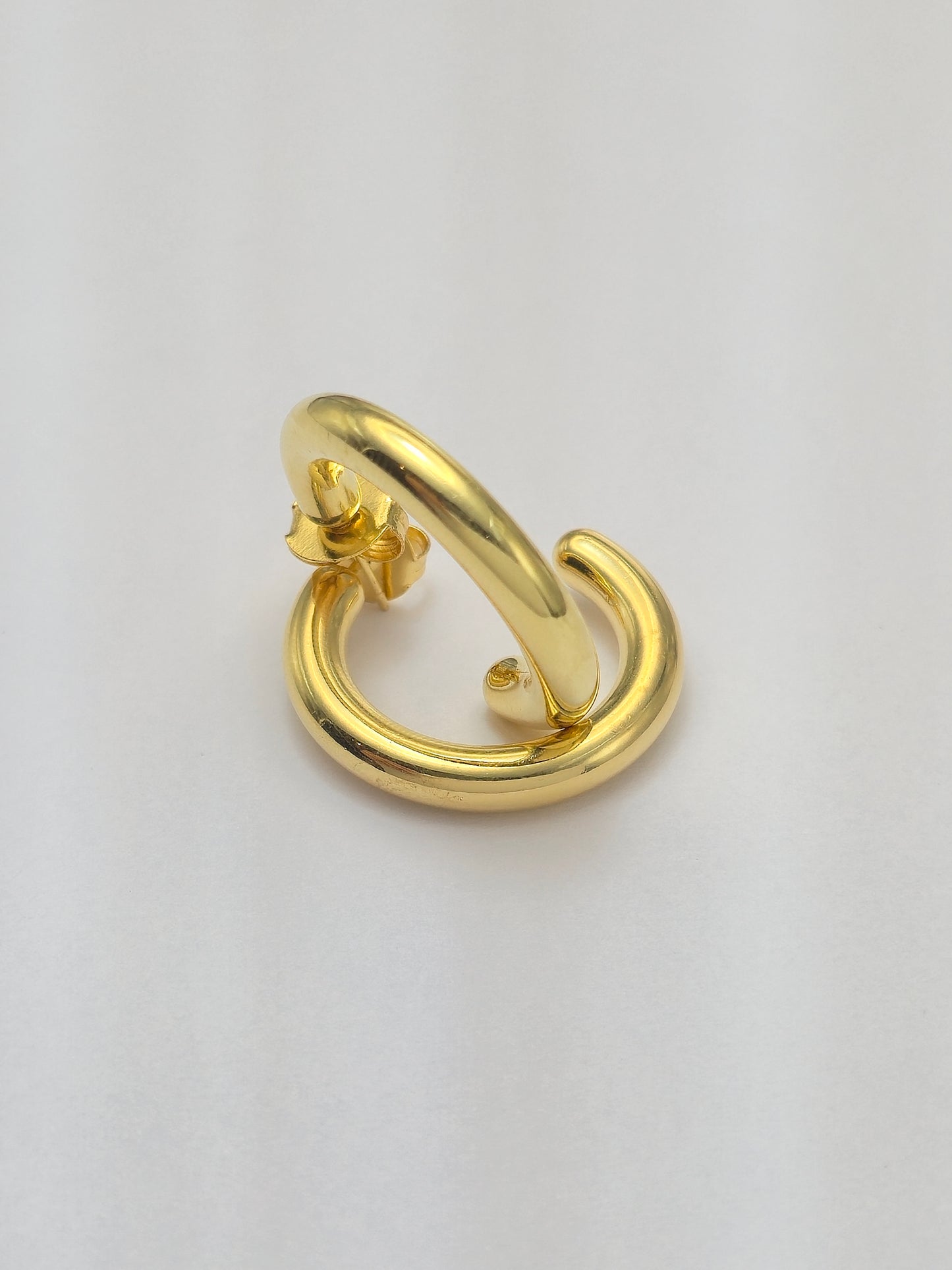 Brinco Argola Tubular Bold Banhado a Ouro