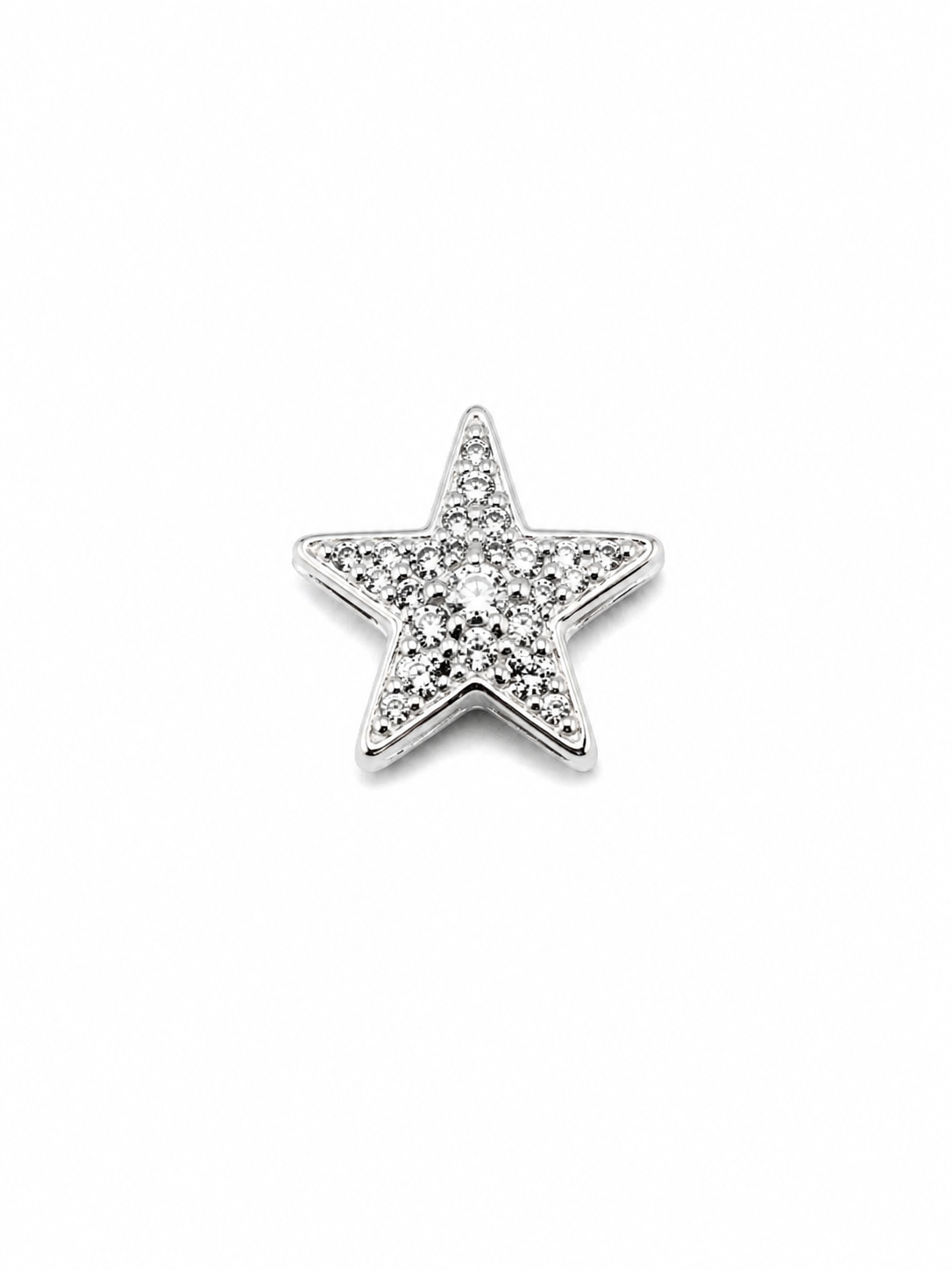 Berloque Estrela Cravejado Prateado