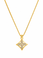 Colar Estrela 4 Pontas Zircônias Banhado a Ouro