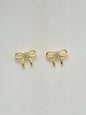 Brinco Laço Dourado com Zircônia