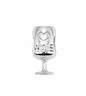 Berloque Taça de Vinho Wine Prateado