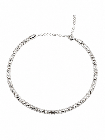 Colar Choker Bolinhas Banhado