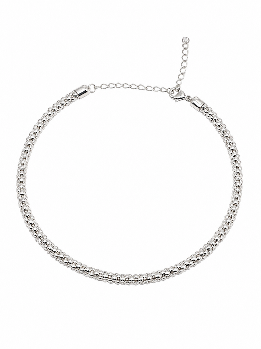 Colar Choker Bolinhas Banhado
