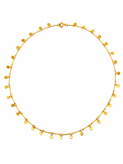 Colar Choker Moedas Banhado a Ouro